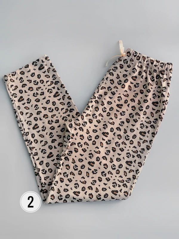 شلوار  نخ پنبه طرح میکس