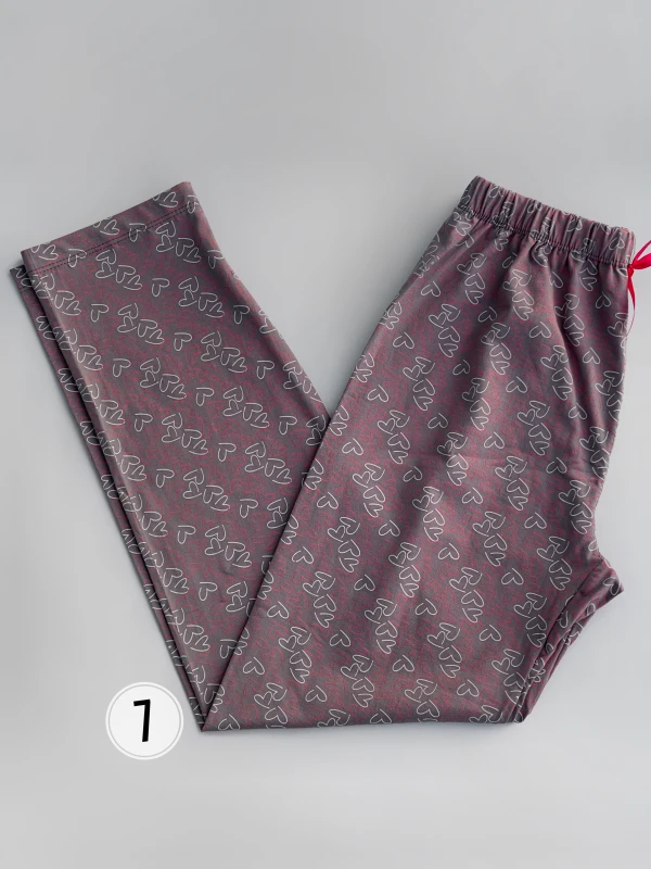 شلوار  نخ پنبه طرح میکس