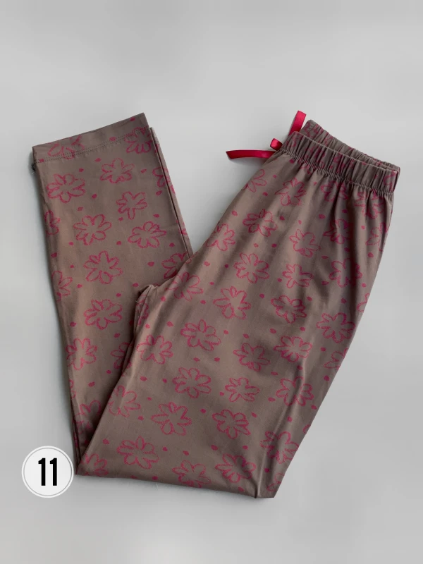 شلوار  نخ پنبه طرح میکس