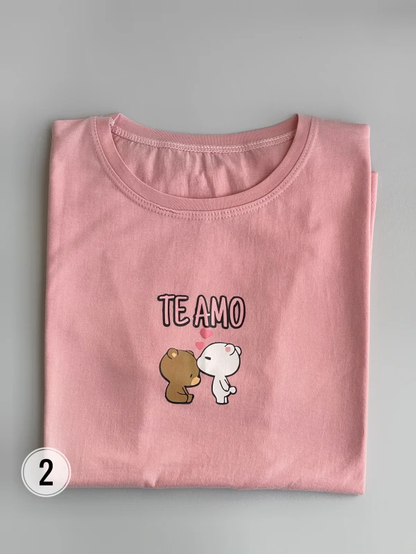 تیشرت قواره نرمال  te amo