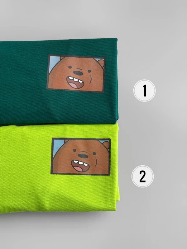 تیشرت قواره نرمال خرس قهوه ای کادر