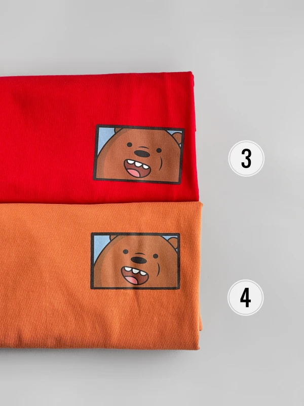 تیشرت قواره نرمال خرس قهوه ای کادر