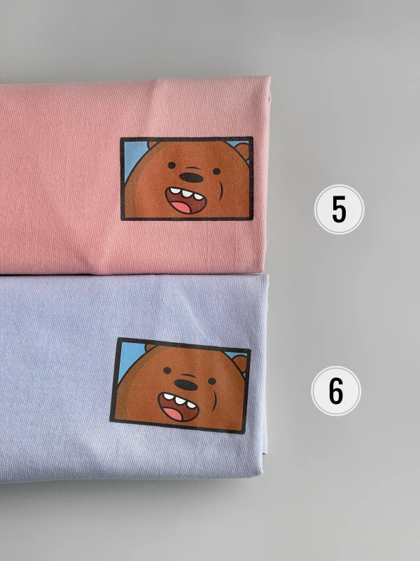 تیشرت قواره نرمال خرس قهوه ای کادر