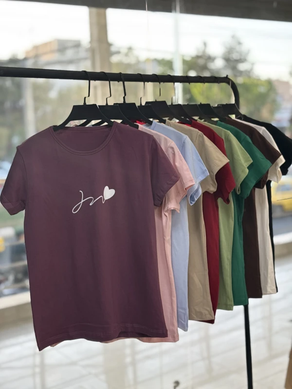 تیشرت نخ پنبه قلب 1558