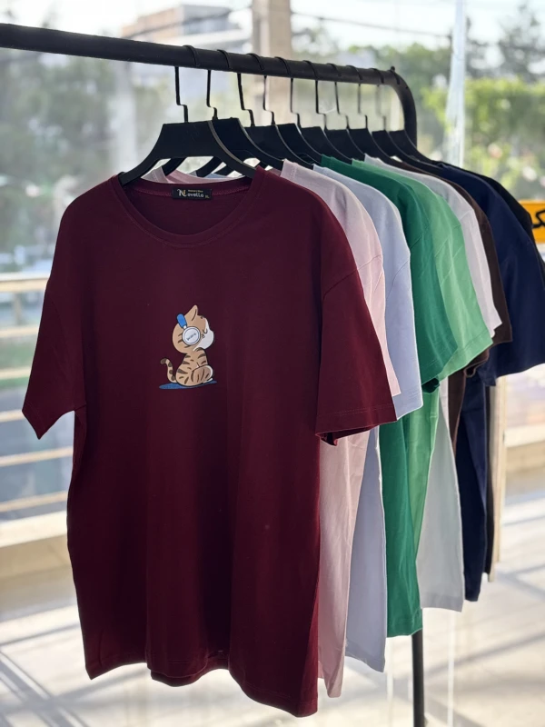 تیشرت نخ پنبه گربه 1600