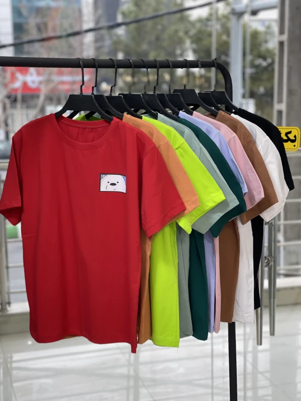 تیشرت قواره نرمال کادر سفید