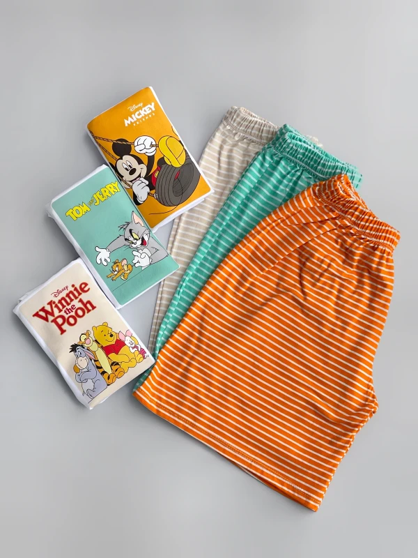 ست تاپ شورتک طرح میکس