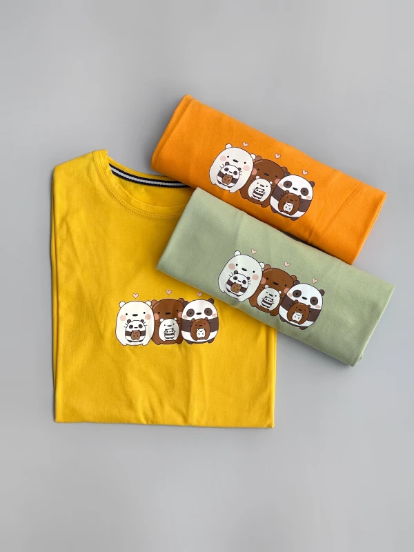 تیشرت قواره نرمال کله فندقی گرد