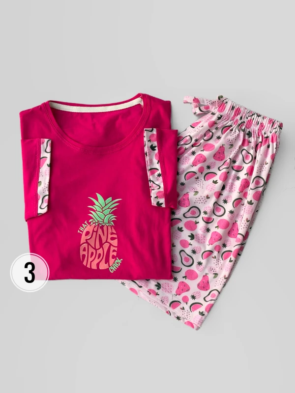 ست تیشرت شورتک استین طرحدار 1745