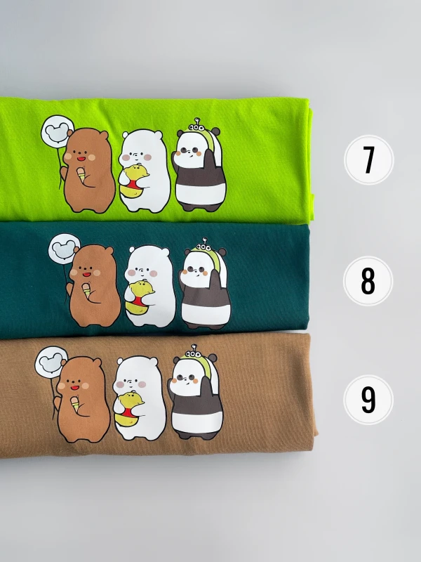 تیشرت قواره نرمال کله فندقی بستنی