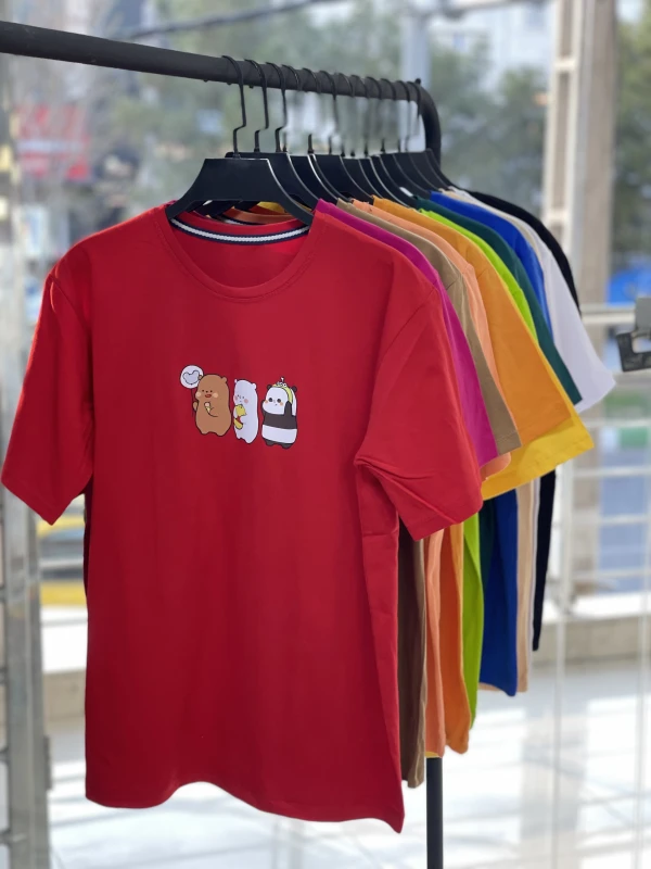 تیشرت قواره نرمال کله فندقی بستنی